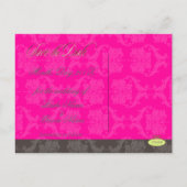 Benutzerdefinierte Farbe, Damaske/Foto Save the Da Ankündigungspostkarte (Rückseite)