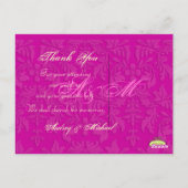 Benutzerdefinierte Farbe/Damaskus-Fotos Danke Post Postkarte (Rückseite)