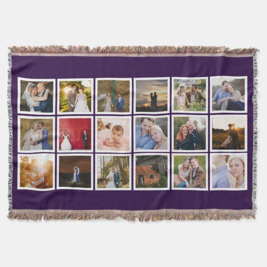 benutzerdefinierte Farbe der FotoCollage Decke (Vorderseite)