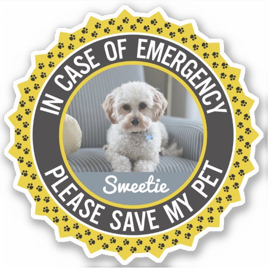 Benutzerdefinierte Farbe des Fotos für die Sicherh Aufkleber (Vorderseite)