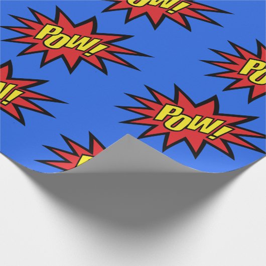 Benutzerdefinierte Farbe des Super Hero Pow Geschenkpapier (Ecke)