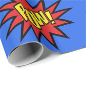 Benutzerdefinierte Farbe des Super Hero Pow Geschenkpapier (Rolleneckpunkt)