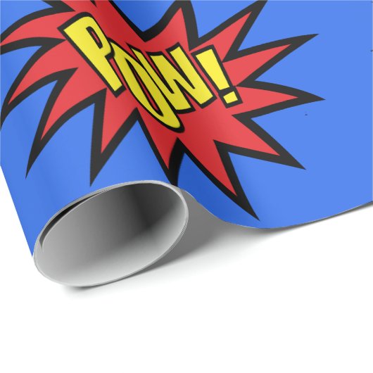 Benutzerdefinierte Farbe des Super Hero Pow Geschenkpapier (Rolleneckpunkt)