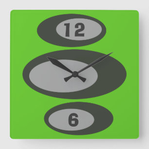 Benutzerdefinierte Farbe - DIY Retro-Uhr Quadratische Wanduhr