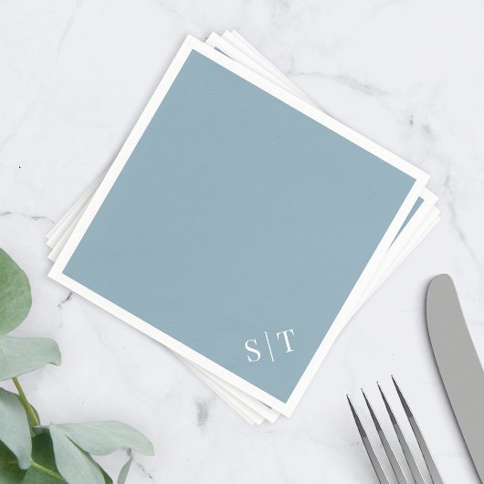 Benutzerdefinierte Farbe Ecke Hochzeitsmonogramm S Serviette