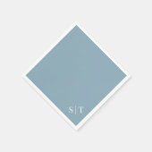 Benutzerdefinierte Farbe Ecke Hochzeitsmonogramm S Serviette (Ecke)