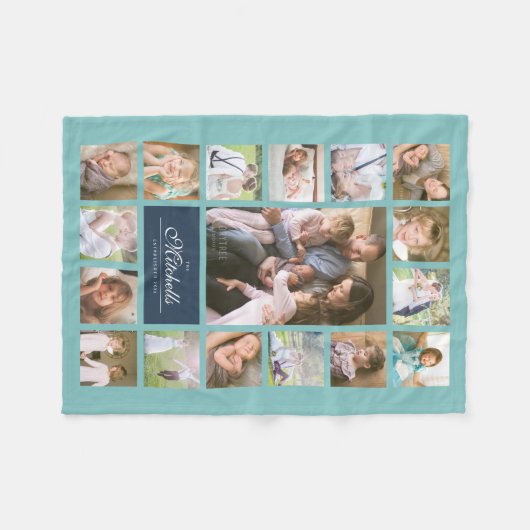 Benutzerdefinierte Farbe Elegante Skriptfamilie Fo Fleecedecke (Vorderseite (Horizontal))