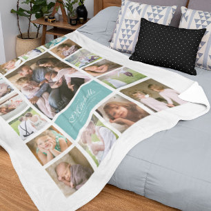 Benutzerdefinierte Farbe Elegante Skriptfamilie Fo Fleecedecke