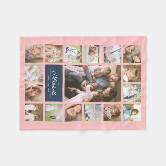 Benutzerdefinierte Farbe Elegante Skriptfamilie Fo Fleecedecke (Vorderseite (Horizontal))