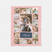 Benutzerdefinierte Farbe Elegante Skriptfamilie Fo Fleecedecke (Vorderseite)