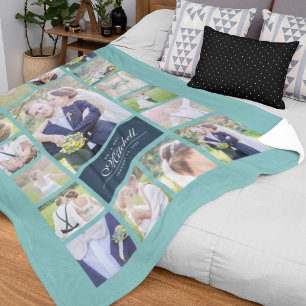 Benutzerdefinierte Farbe Elegantes Skript Herr und Fleecedecke