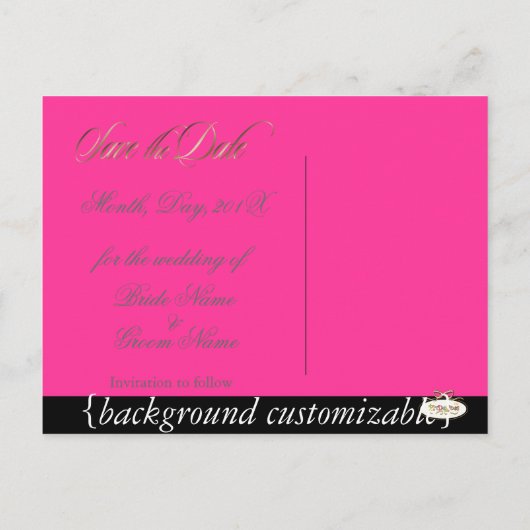 Benutzerdefinierte Farbe, Foto Save the Date Postk Ankündigungspostkarte (Rückseite)