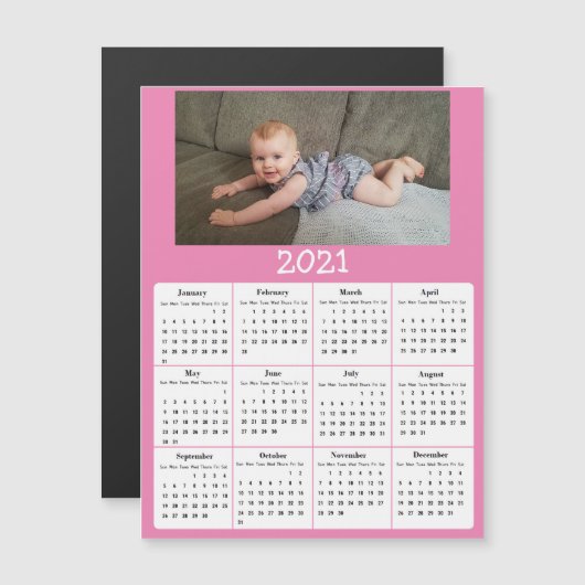 Benutzerdefinierte Farbe Foto zu Mini-Kalender 202 Magneteinladung (Vorne/Hinten)