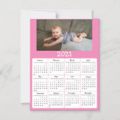 Benutzerdefinierte Farbe Foto zu Mini-Kalender 202 Magneteinladung (Vorderseite)