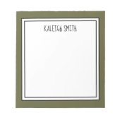 Benutzerdefinierte Farbe für grün, bestellbar Notizblock (Vorderseite)