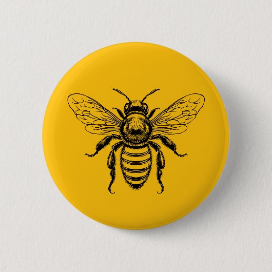 Benutzerdefinierte Farbe Honigbiene Button (Vorderseite)