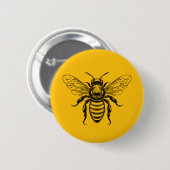 Benutzerdefinierte Farbe Honigbiene Button (Vorne & Hinten)