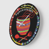 Benutzerdefinierte Farbe mexikanisch Aztekische Ko Große Wanduhr (Winkel)