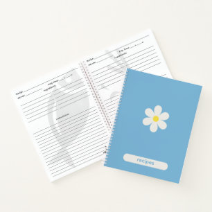 Benutzerdefinierte Farbe Minimalistischer Daisy Re Notizblock