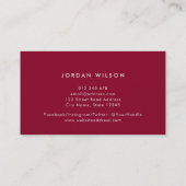 Benutzerdefinierte Farbe mit Real Anwesen Agent im Visitenkarte (Rückseite)