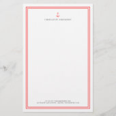 Benutzerdefinierte Farbe Moderne Klassische Anker Briefpapier (Vorderseite)