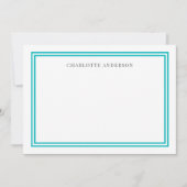 Benutzerdefinierte Farbe Moderne klassische Grenze Mitteilungskarte (Vorderseite)