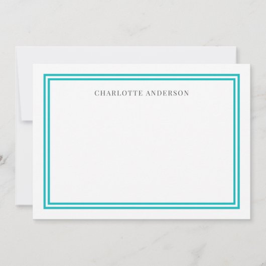 Benutzerdefinierte Farbe Moderne klassische Grenze Mitteilungskarte (Vorderseite)