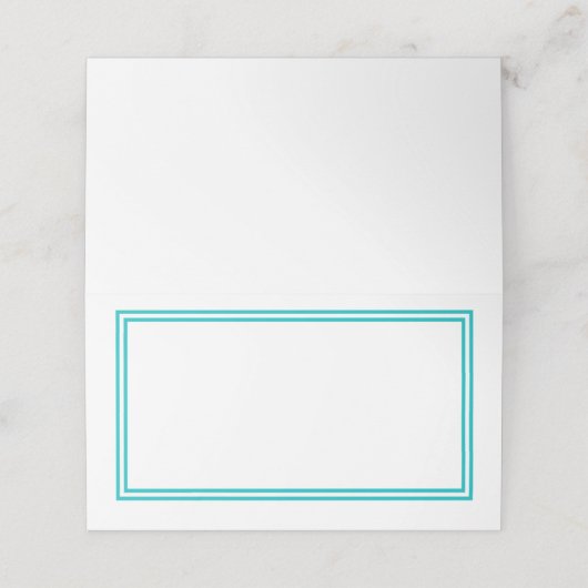 Benutzerdefinierte Farbe Moderne klassische Grenze Platzkarte (Außenseite Aufgefaltet)