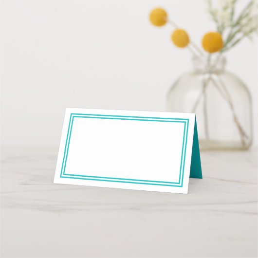 Benutzerdefinierte Farbe Moderne klassische Grenze Platzkarte (Vorderseite)
