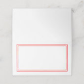 Benutzerdefinierte Farbe Moderne klassische Grenze Platzkarte (Außenseite Aufgefaltet)