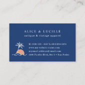 Benutzerdefinierte Farbe Moderne Palm Tree Sun Bea Visitenkarte (Rückseite)