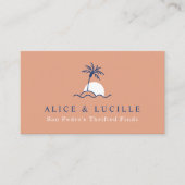 Benutzerdefinierte Farbe Moderne Palm Tree Sun Bea Visitenkarte (Vorderseite)