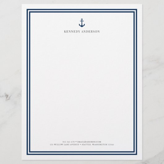 Benutzerdefinierte Farbe Moderner klassischer Anke Briefbogen (Vorderseite)