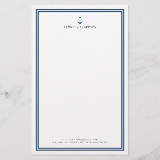 Benutzerdefinierte Farbe Moderner klassischer Anke Briefpapier (Vorderseite)