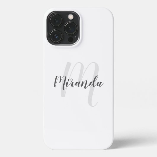 Benutzerdefinierte Farbe Modernes Personalisiertes iPhone Hülle (Rückseite)