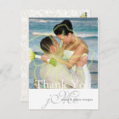 Benutzerdefinierte Farbe/Monogramm Danke Postkarte (Vorne/Hinten)