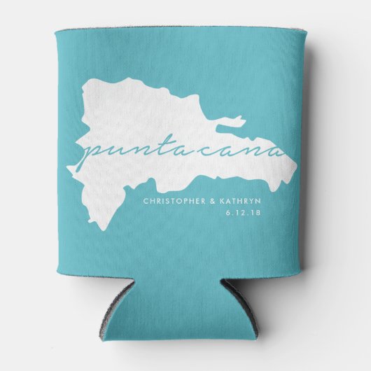 Benutzerdefinierte Farbe Punta Cana Coozi! Dosenkühler (Vorderseite)