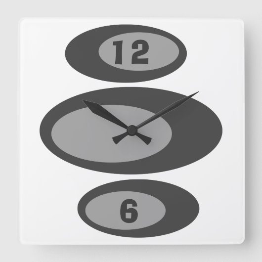 Benutzerdefinierte Farbe - Retro-Uhren DIY Quadratische Wanduhr (Vorderseite)