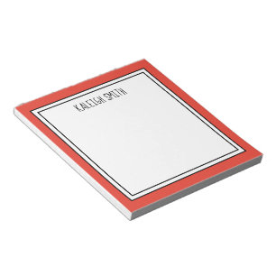 Benutzerdefinierte Farbe Rot Orange Weißfarben Notizblock