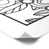 Benutzerdefinierte Farbe Sie selbst Mädchen auf Fe Poster (Ecke)