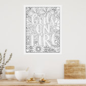 Benutzerdefinierte Farbe Sie selbst Mädchen auf Fe Poster (Küche)