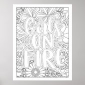 Benutzerdefinierte Farbe Sie selbst Mädchen auf Fe Poster (Vorne)