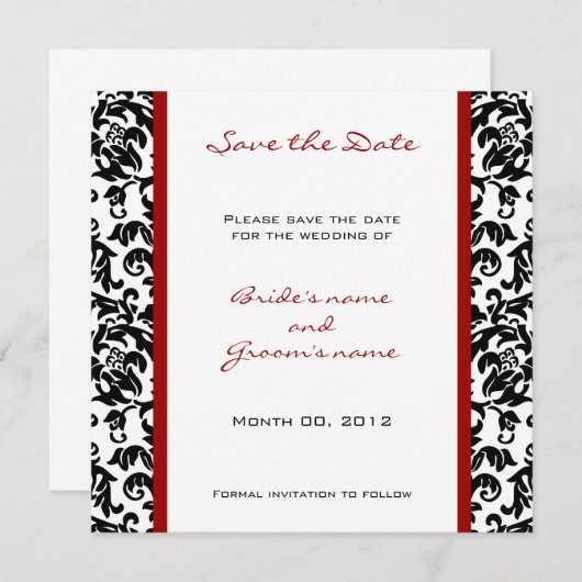 Benutzerdefinierte Farbe Speichern der Datumskarte Save The Date (Vorne/Hinten)