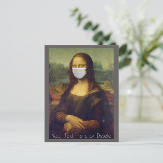 Benutzerdefinierte Farbe/Text-Mona-Lisa-Malerei mi Postkarte (Stehend Vorderseite)