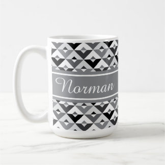 Benutzerdefinierte Farbe und Name Modernes Dreieck Kaffeetasse