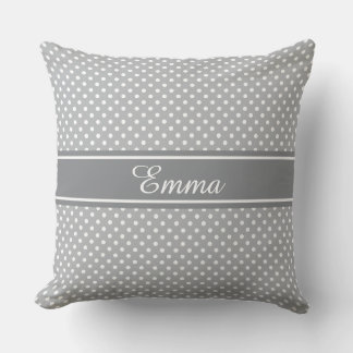 Benutzerdefinierte Farbe und Name Polka-Punkt-Must Kissen