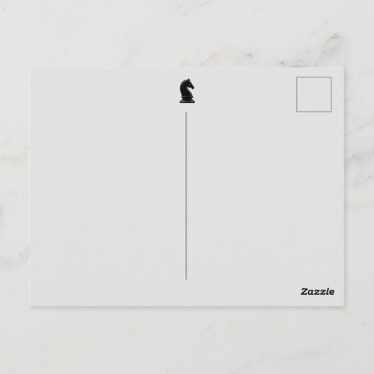 Benutzerdefinierte Farbe und Text Schachbrett Schw Postkarte (Rückseite)