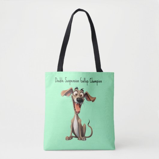Benutzerdefinierte Farbe und Text, 🐶 verrückte 🤪 Tasche (Vorderseite)
