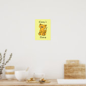 Benutzerdefinierte Farbe und Text Wally Cat Laughi Poster (Küche)