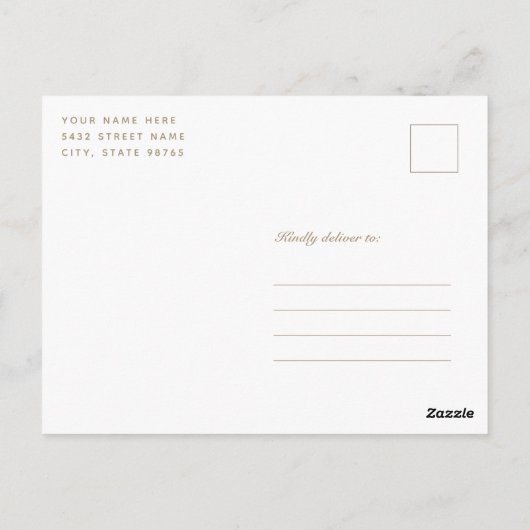 Benutzerdefinierte Farbe Vielen Dank Postkarten Go (Rückseite)